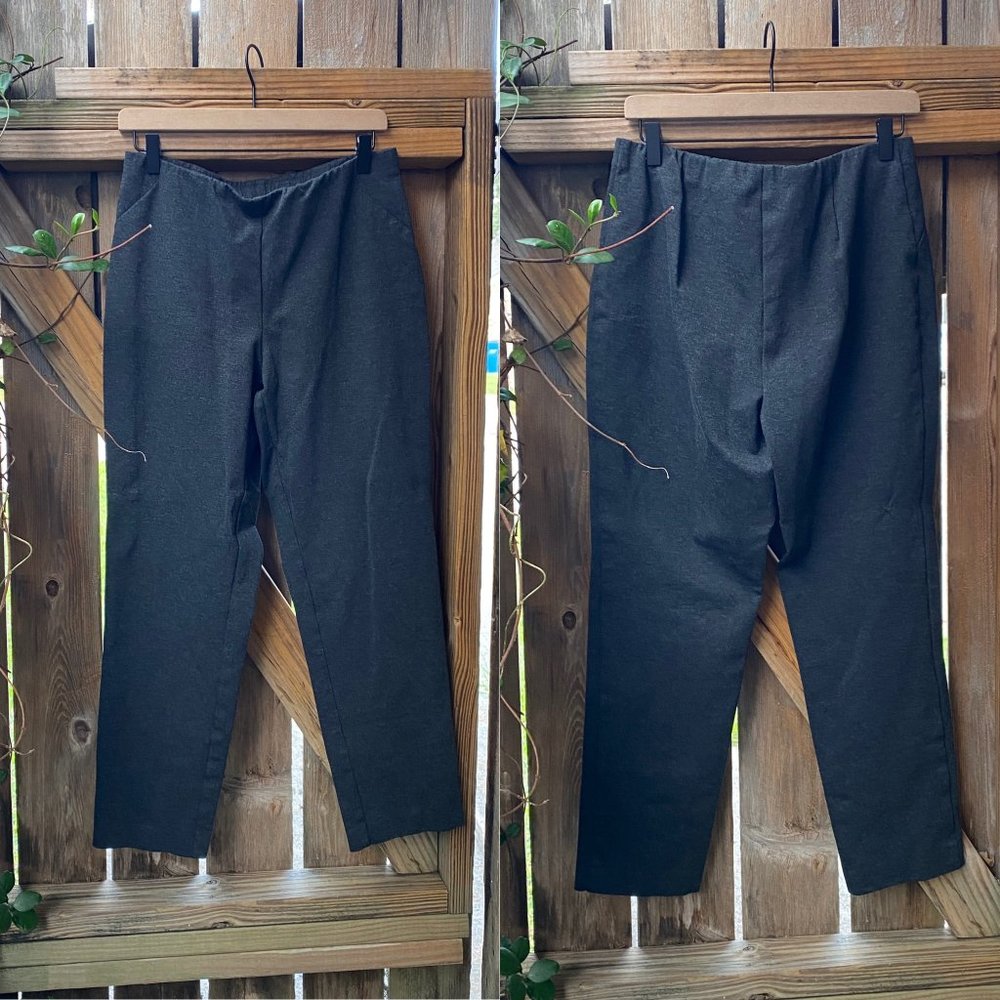 J. Jill Charcoal Slim Leg Ponte Pant Medium
